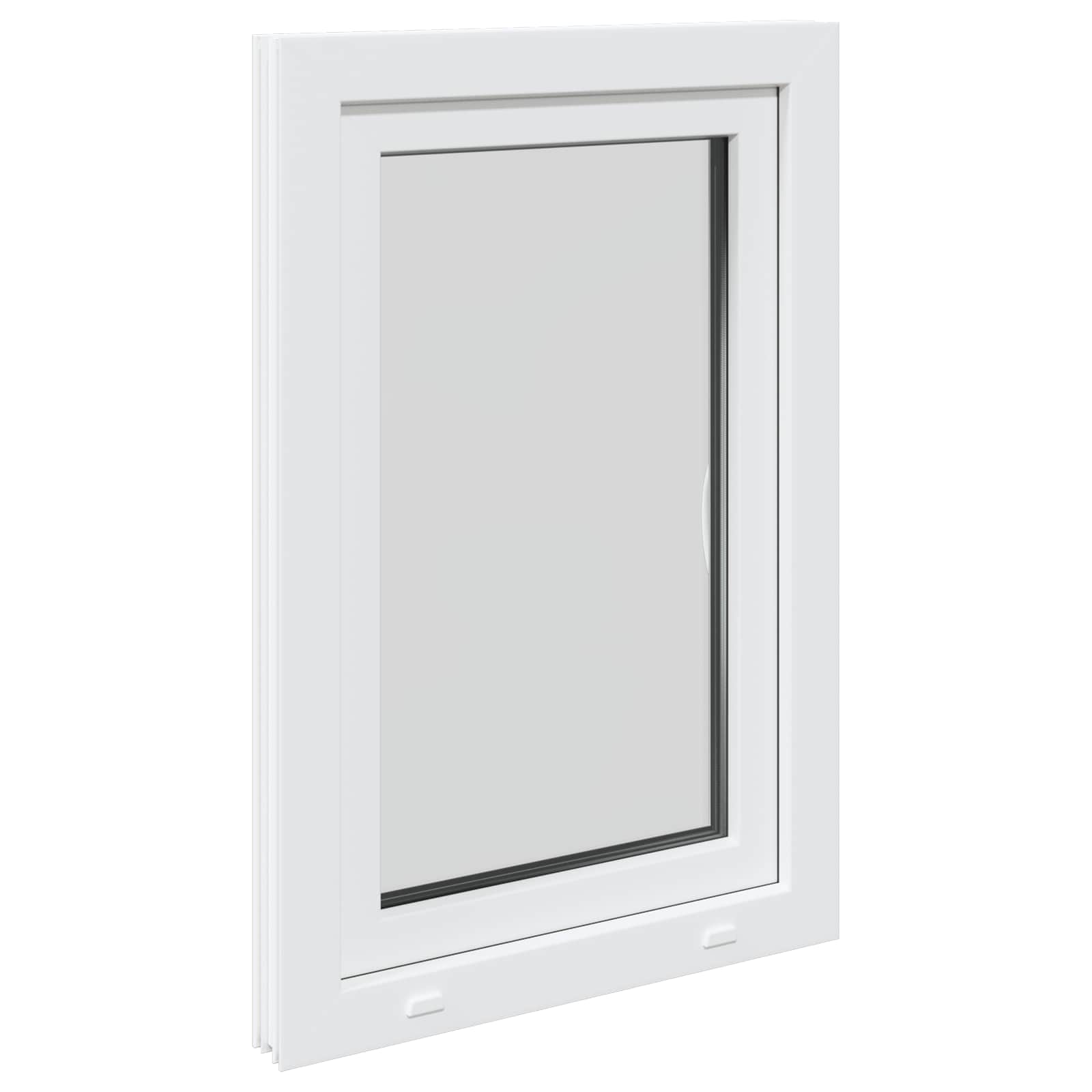 Kelderraam RISOR Wit 60 x 90 cm PVC en glas