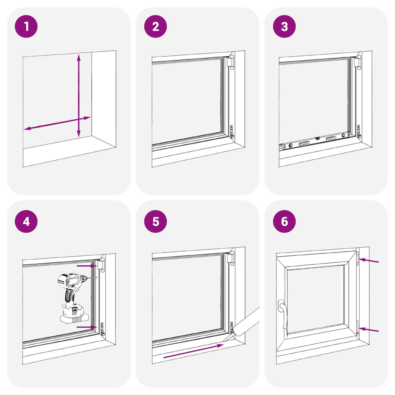 Kelderraam RISOR Wit 60 x 90 cm PVC en glas
