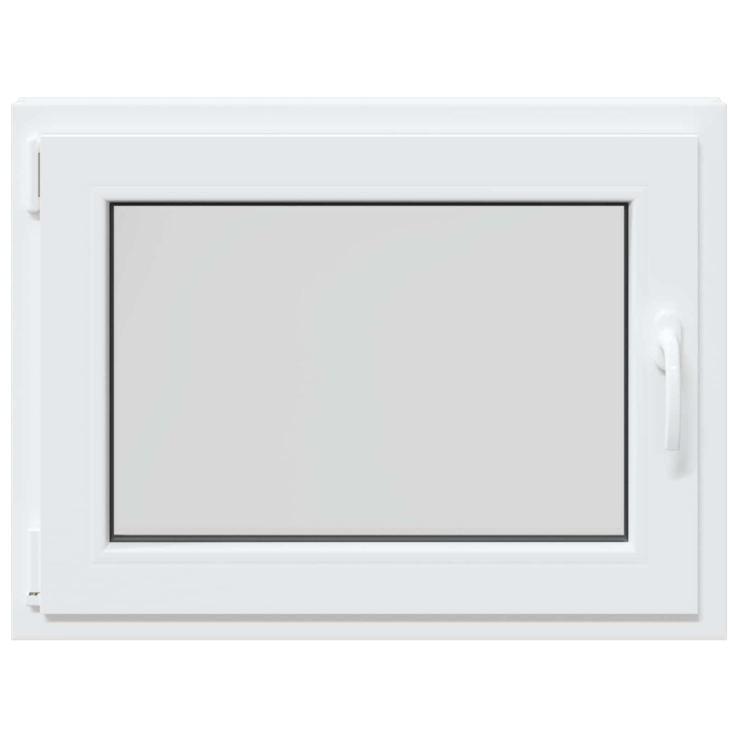 Kelderraam RISOR Wit 80 x 50 cm PVC en glas
