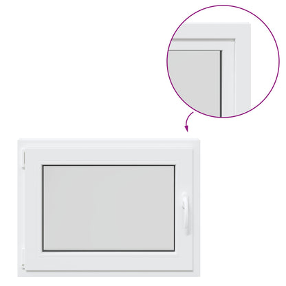 Kelderraam RISOR Wit 80 x 60 cm PVC en glas