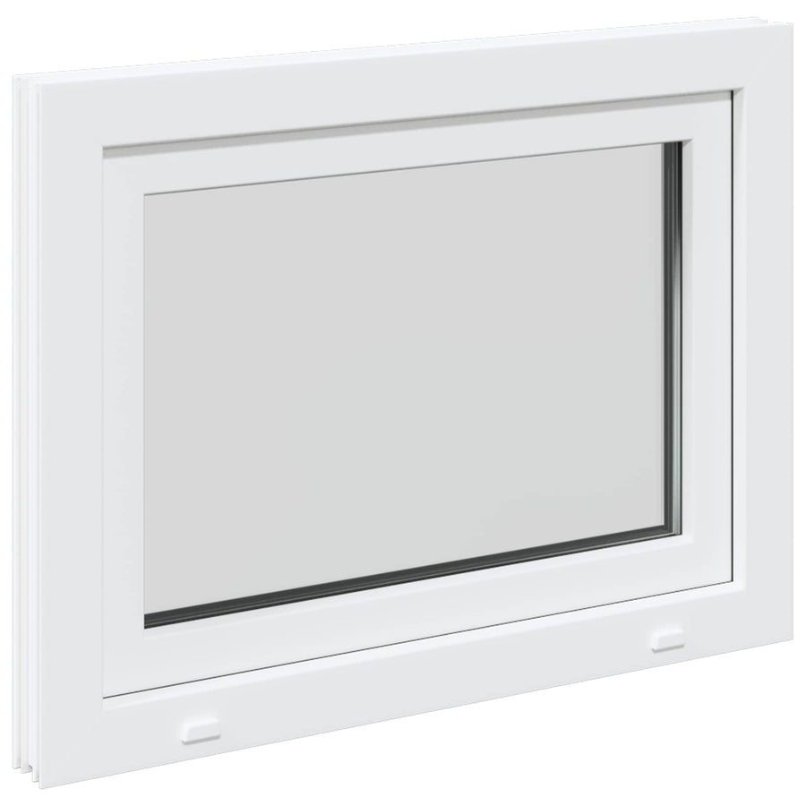 Kelderraam RISOR Wit 80 x 60 cm PVC en glas