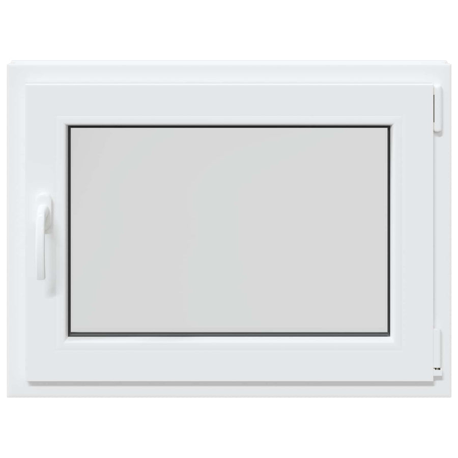 Kelderraam RISOR Wit 80 x 70 cm PVC en glas