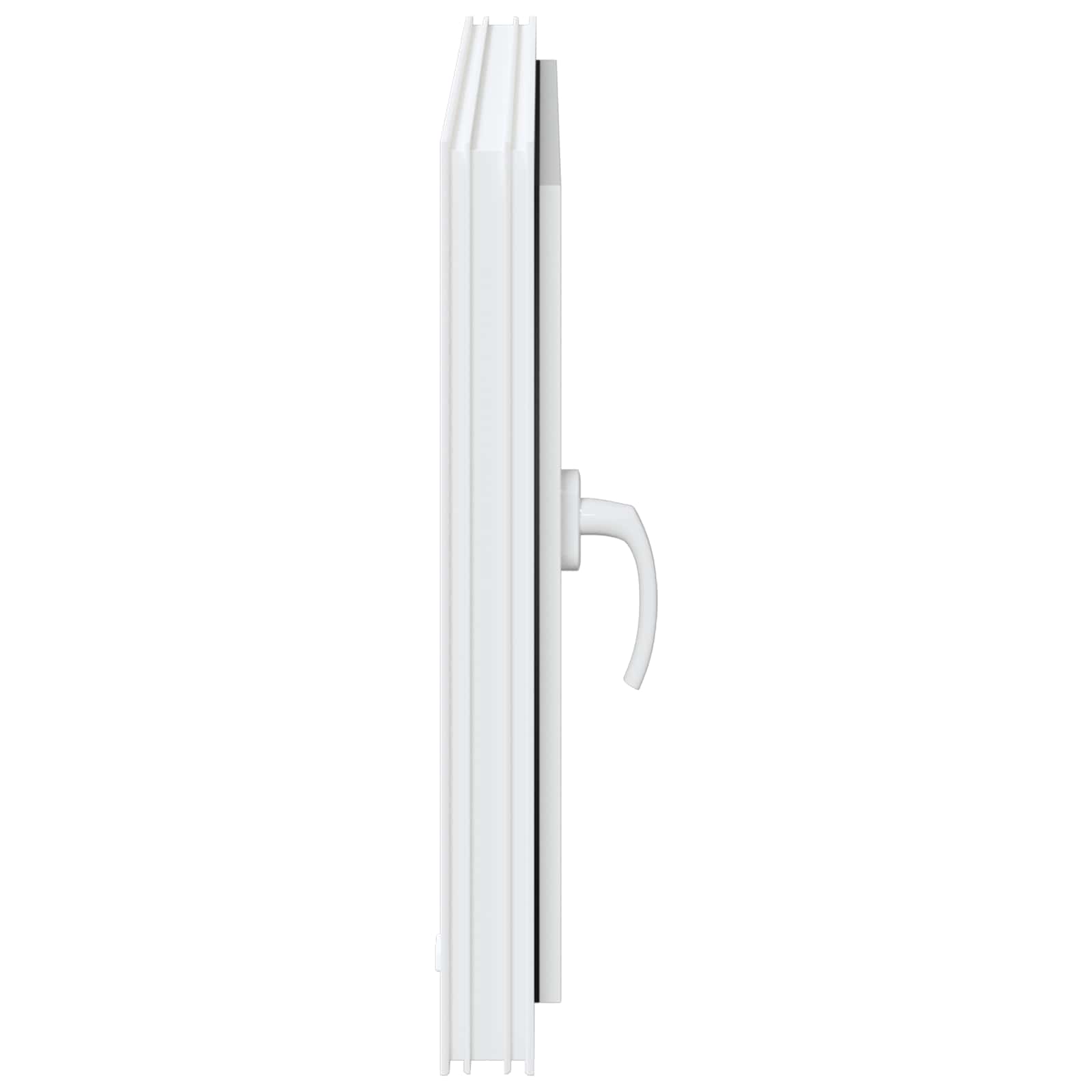 Kelderraam RISOR Wit 80 x 70 cm PVC en glas