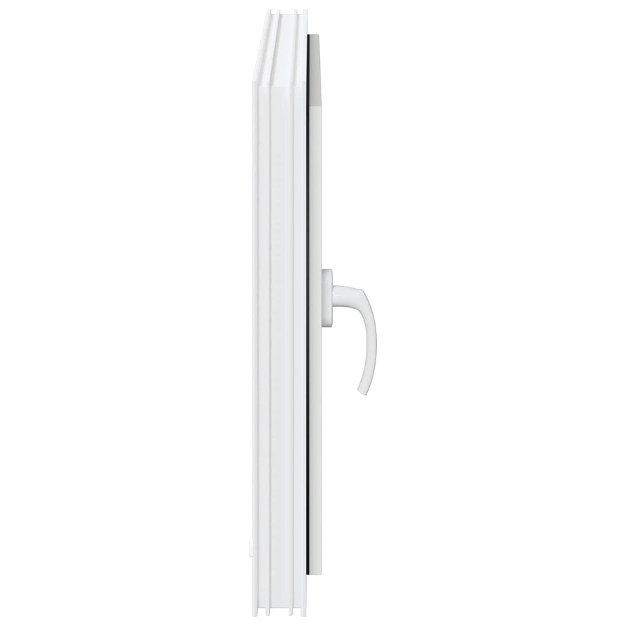 Kelderraam RISOR Wit 80 x 70 cm PVC en glas