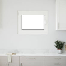 Kelderraam RISOR Wit 80 x 70 cm PVC en glas