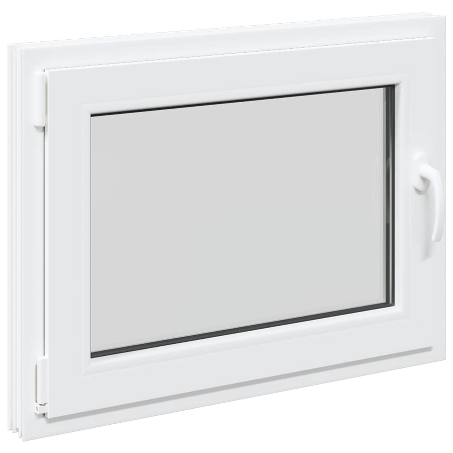 Kelderraam RISOR Wit 80 x 70 cm PVC en glas
