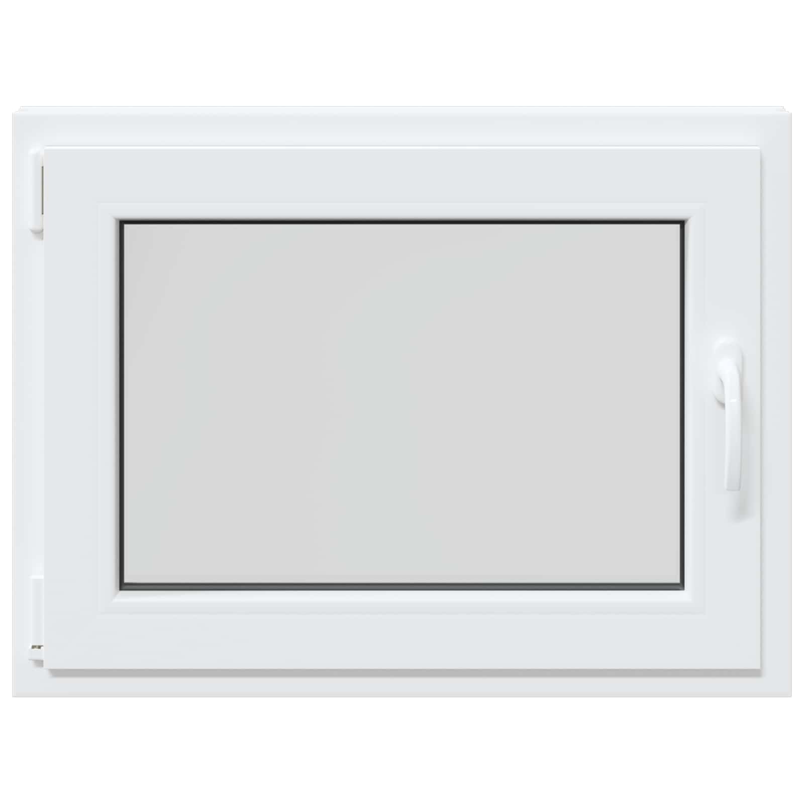 Kelderraam RISOR Wit 80 x 70 cm PVC en glas