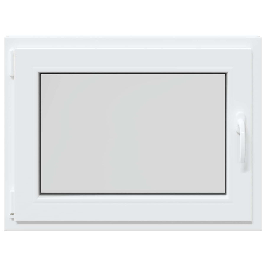 Kelderraam RISOR Wit 80 x 70 cm PVC en glas