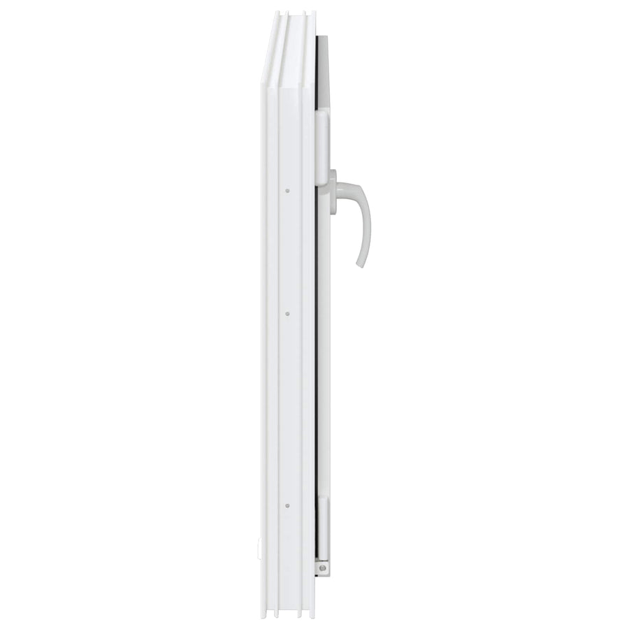 Kelderraam RISOR Wit 80 x 70 cm PVC en glas