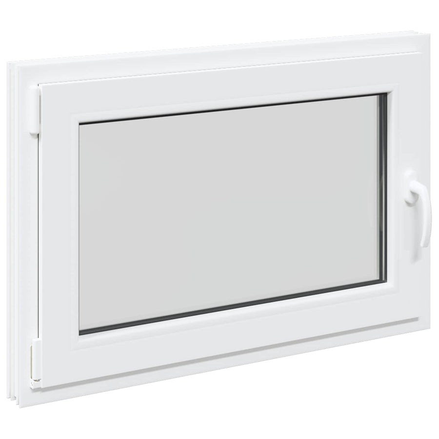 Kelderraam RISOR Wit 90 x 50 cm PVC en glas