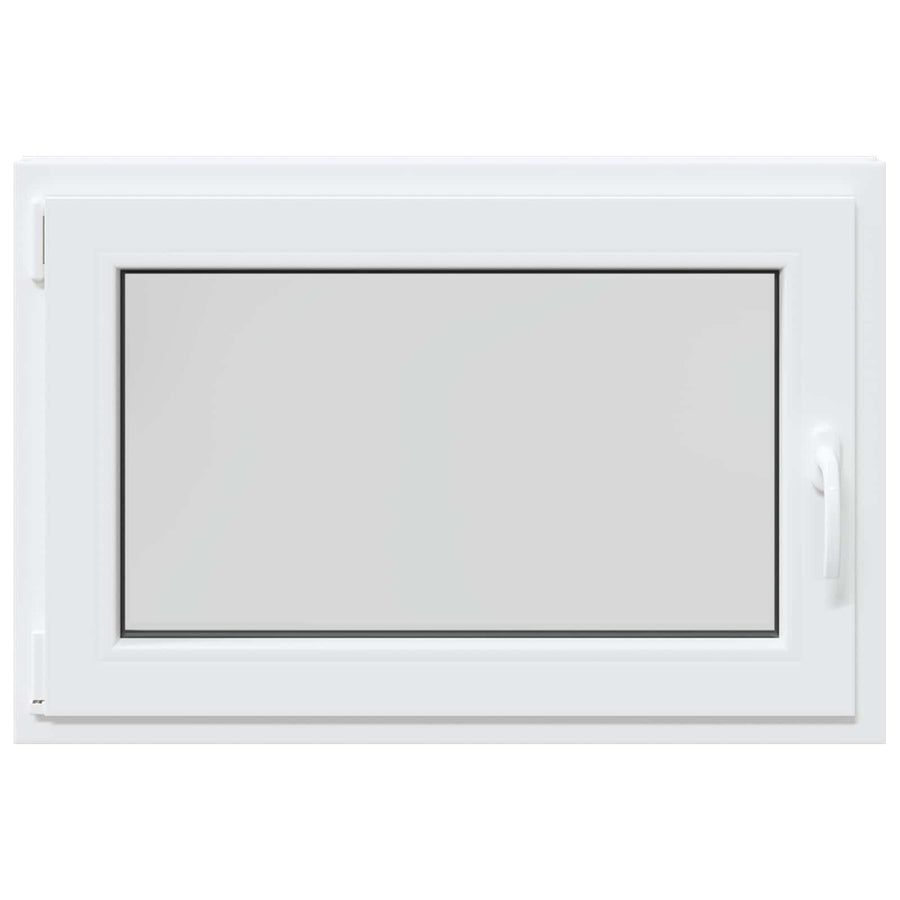 Kelderraam RISOR Wit 90 x 50 cm PVC en glas