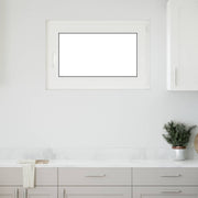 Kelderraam 90x60 cm wit PVC glas