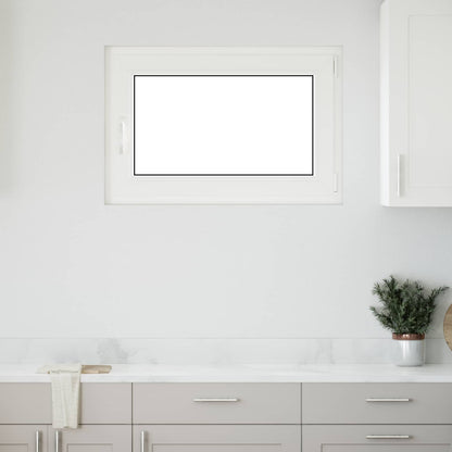 Kelderraam RISOR Wit 90 x 60 cm PVC en glas