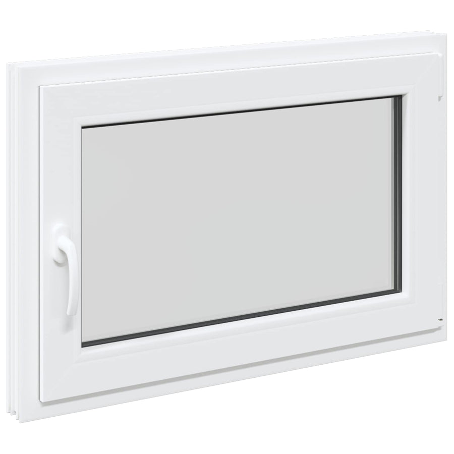 Kelderraam RISOR Wit 90 x 60 cm PVC en glas