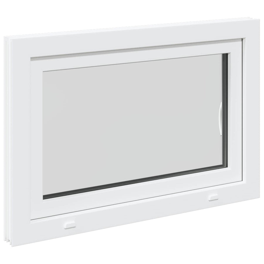 Kelderraam RISOR Wit 90 x 60 cm PVC en glas