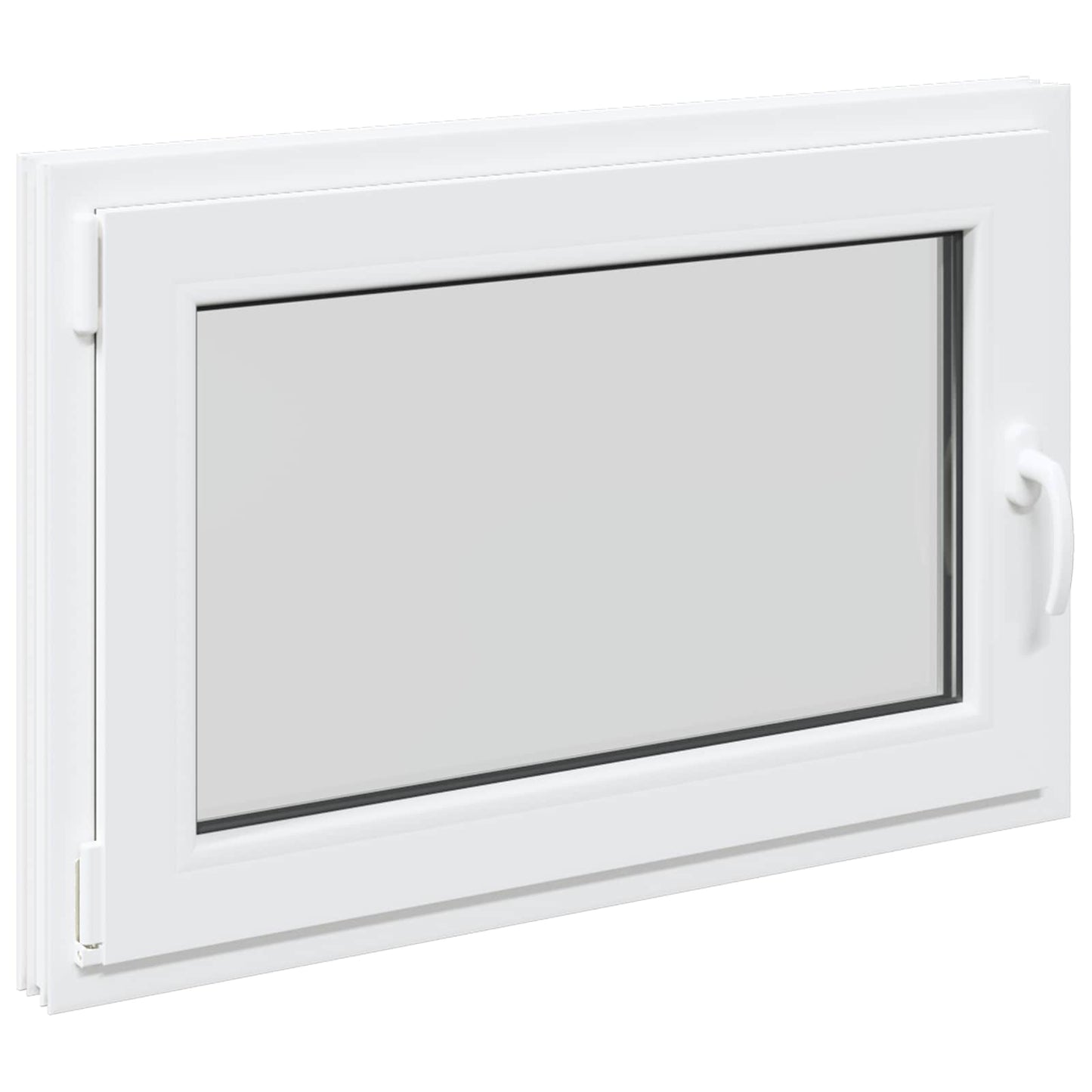 Kelderraam RISOR Wit 90 x 60 cm PVC en glas