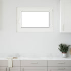 Kelderraam 90x70 cm wit PVC glas