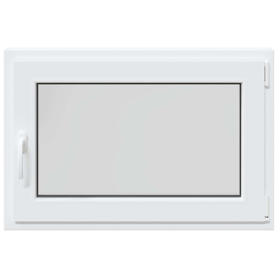 Kelderraam RISOR Wit 90 x 70 cm PVC en glas