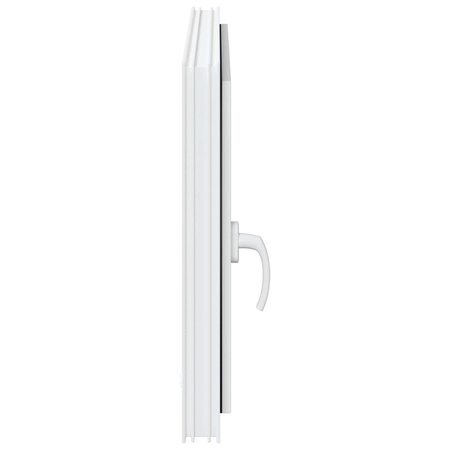 Kelderraam RISOR Wit 90 x 70 cm PVC en glas