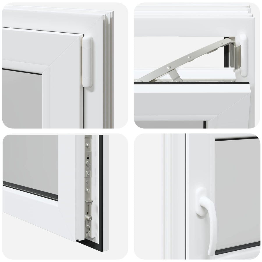 Kelderraam RISOR Wit 100 x 50 cm PVC en glas