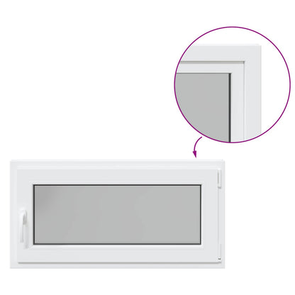 Kelderraam RISOR Wit 100 x 50 cm PVC en glas