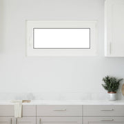 Kelderraam 100x50 cm wit PVC glas