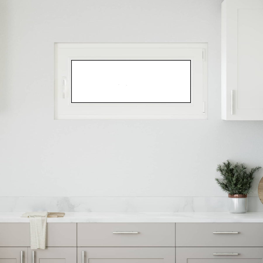 Kelderraam RISOR Wit 100 x 50 cm PVC en glas