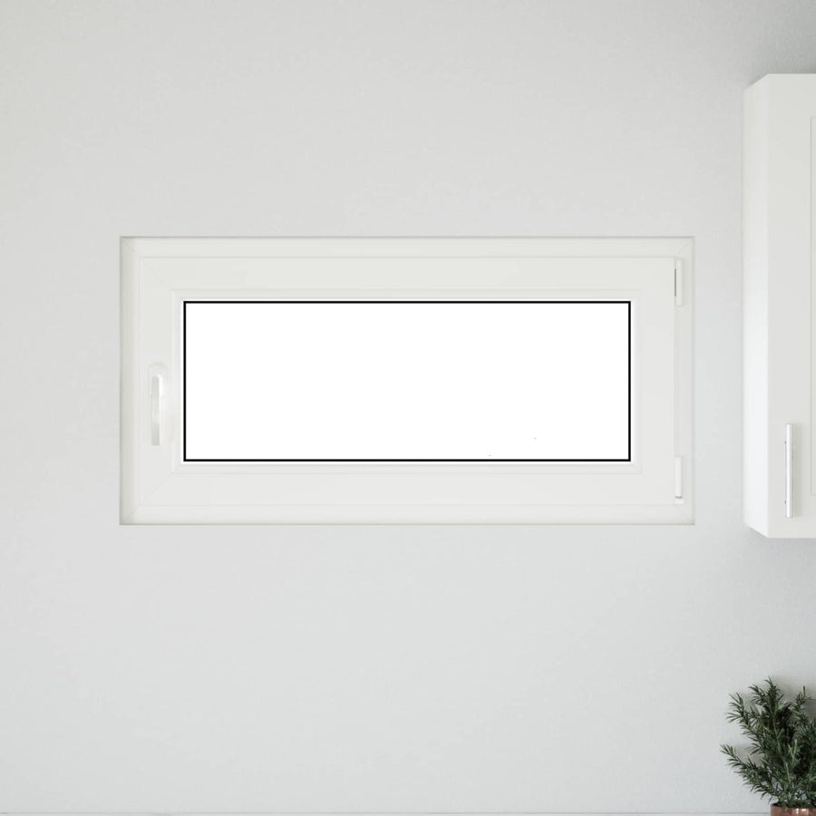 Kelderraam RISOR Wit 100 x 50 cm PVC en glas