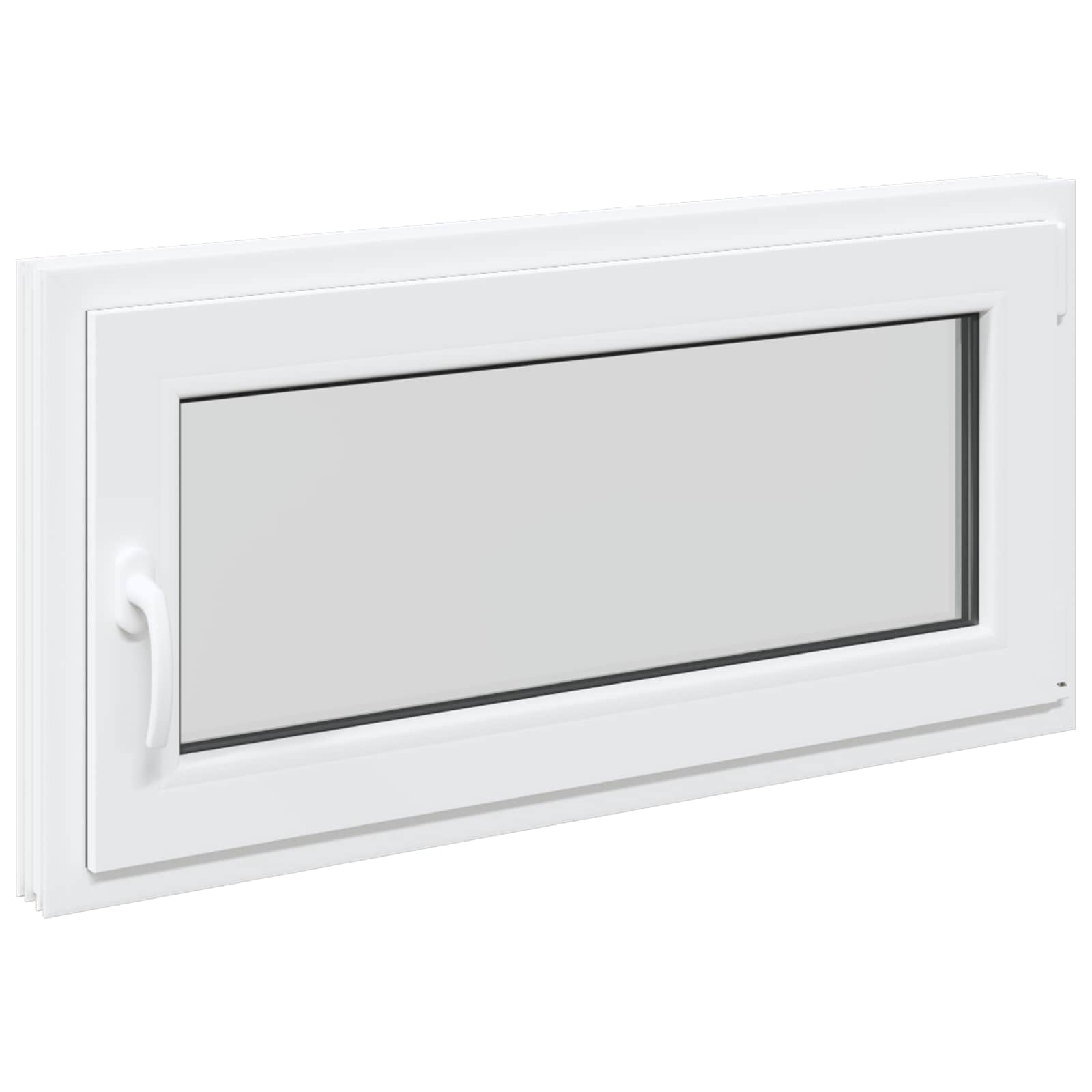 Kelderraam RISOR Wit 100 x 50 cm PVC en glas