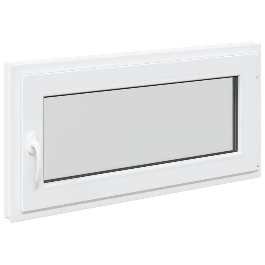 Kelderraam RISOR Wit 100 x 50 cm PVC en glas