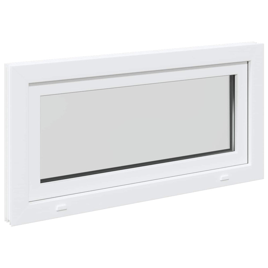 Kelderraam RISOR Wit 100 x 50 cm PVC en glas