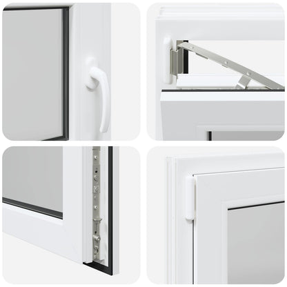 Kelderraam RISOR Wit 100 x 50 cm PVC en glas