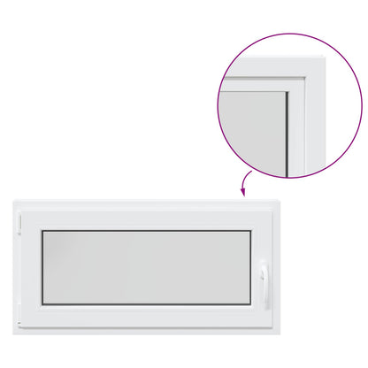 Kelderraam RISOR Wit 100 x 50 cm PVC en glas