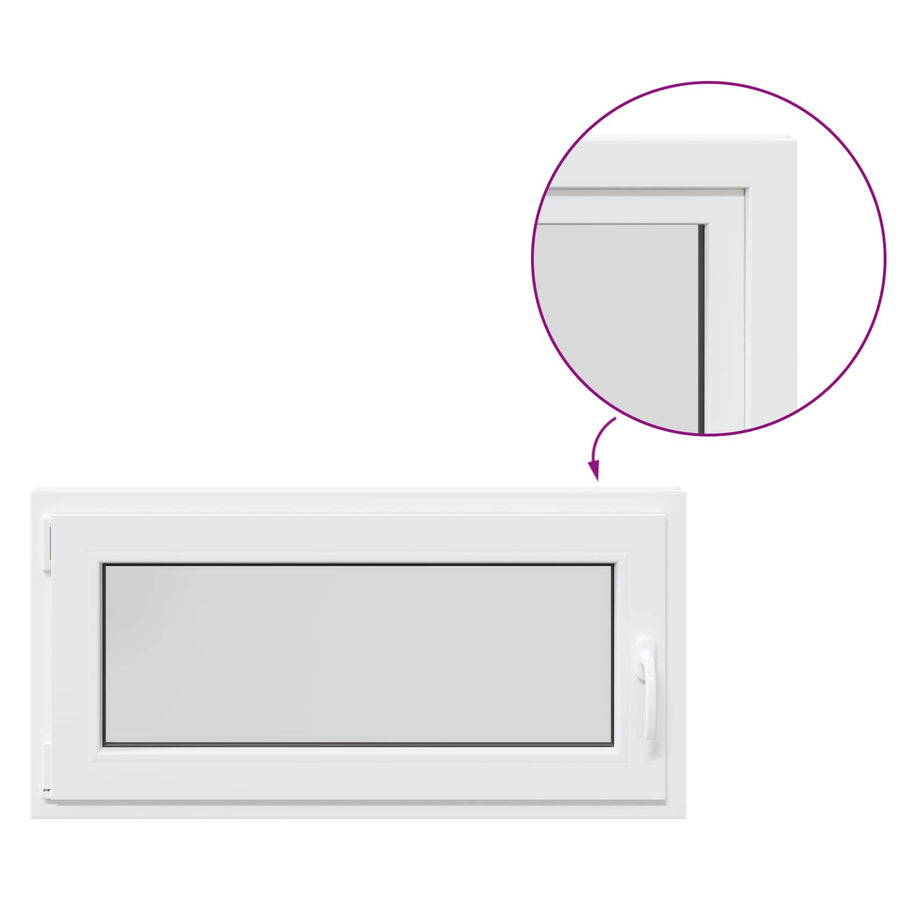 Kelderraam RISOR Wit 100 x 50 cm PVC en glas