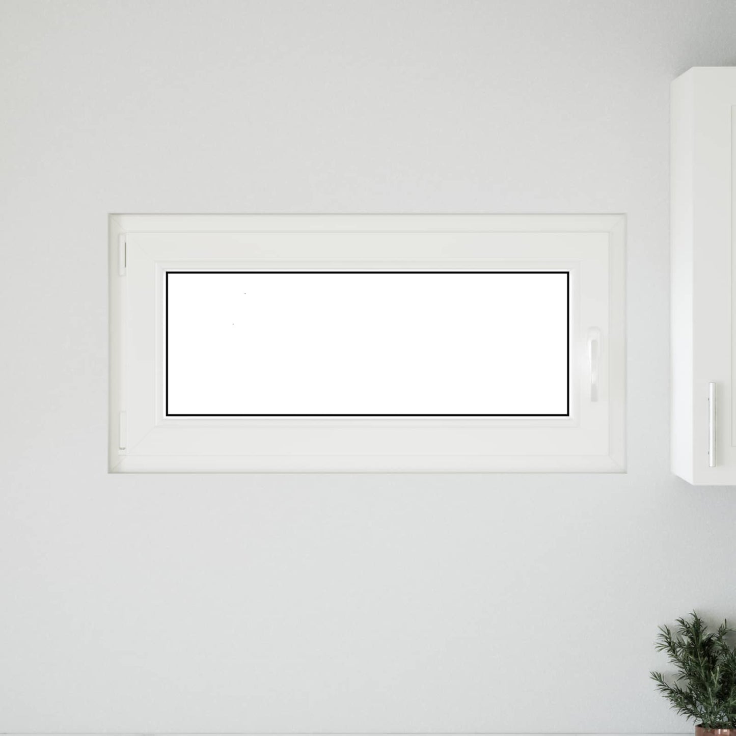 Kelderraam RISOR Wit 100 x 50 cm PVC en glas