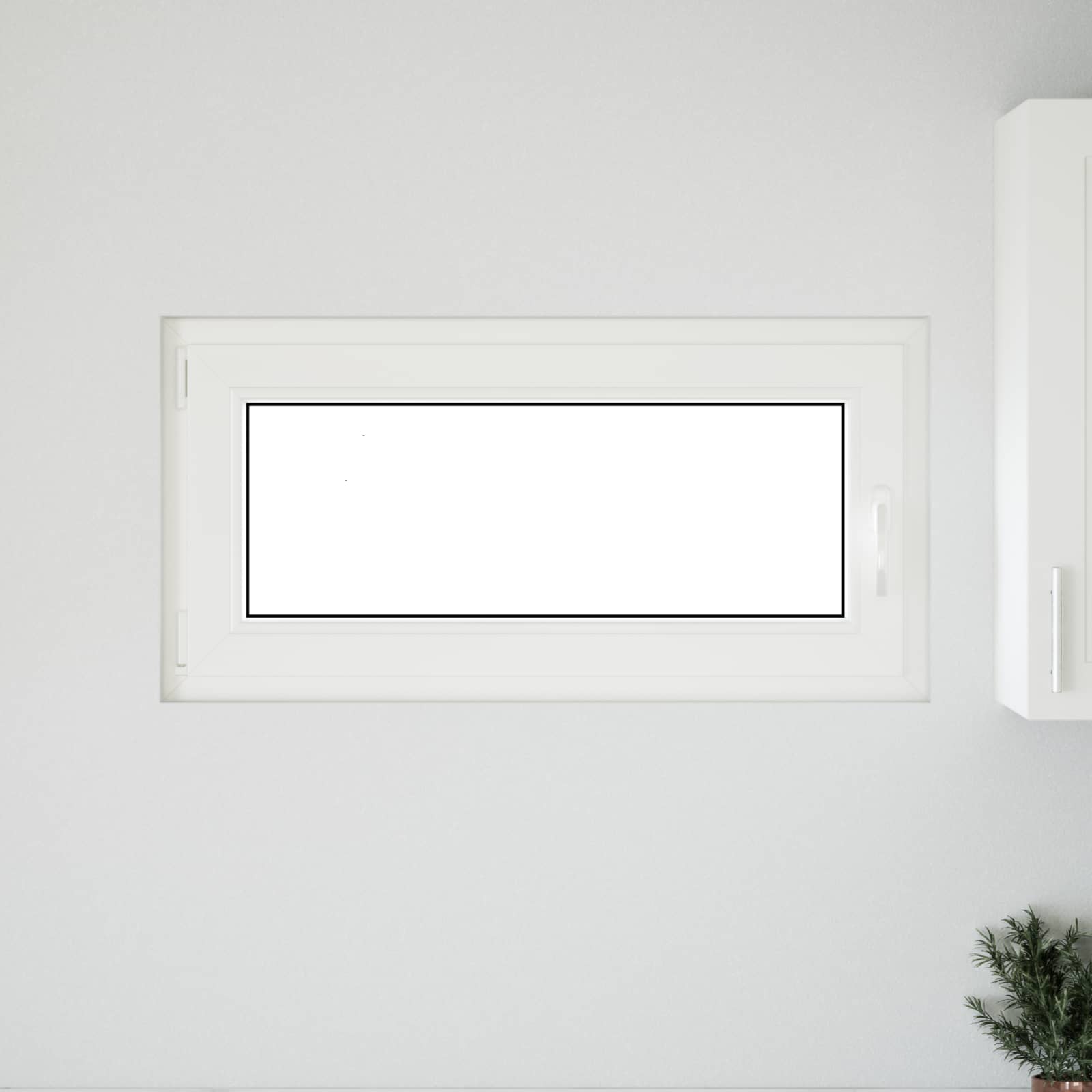 Kelderraam RISOR Wit 100 x 50 cm PVC en glas