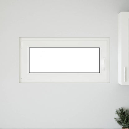 Kelderraam RISOR Wit 100 x 50 cm PVC en glas
