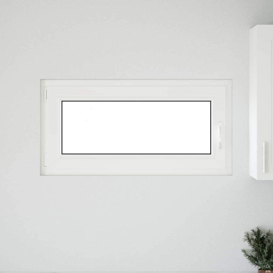 Kelderraam RISOR Wit 100 x 50 cm PVC en glas