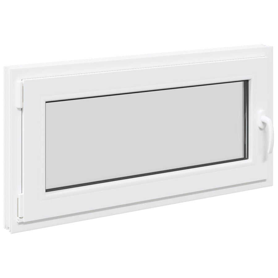 Kelderraam RISOR Wit 100 x 50 cm PVC en glas