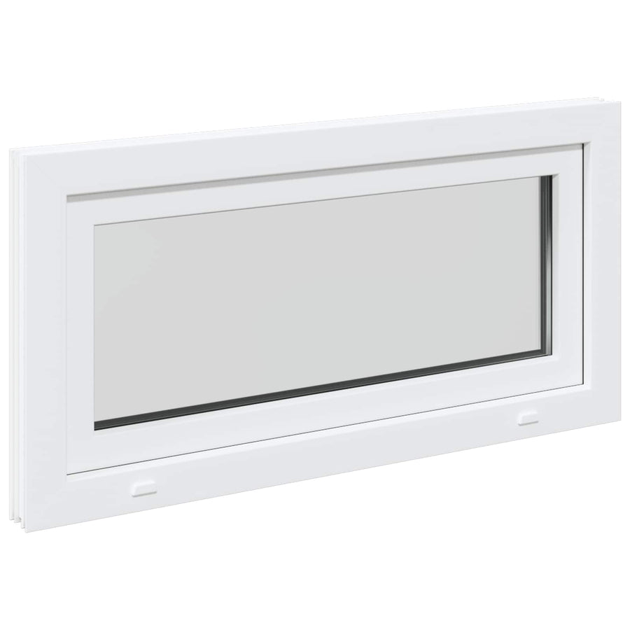 Kelderraam RISOR Wit 100 x 50 cm PVC en glas