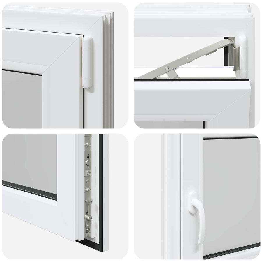 Kelderraam RISOR Wit 100 x 60 cm PVC en glas