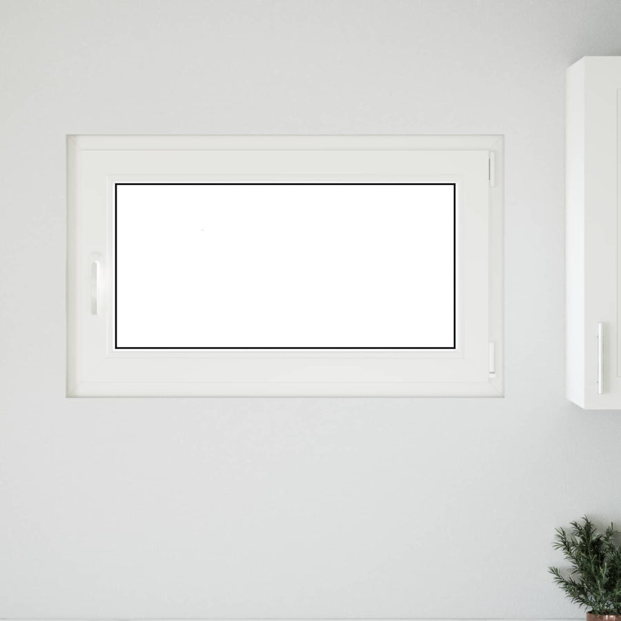 Kelderraam RISOR Wit 100 x 60 cm PVC en glas