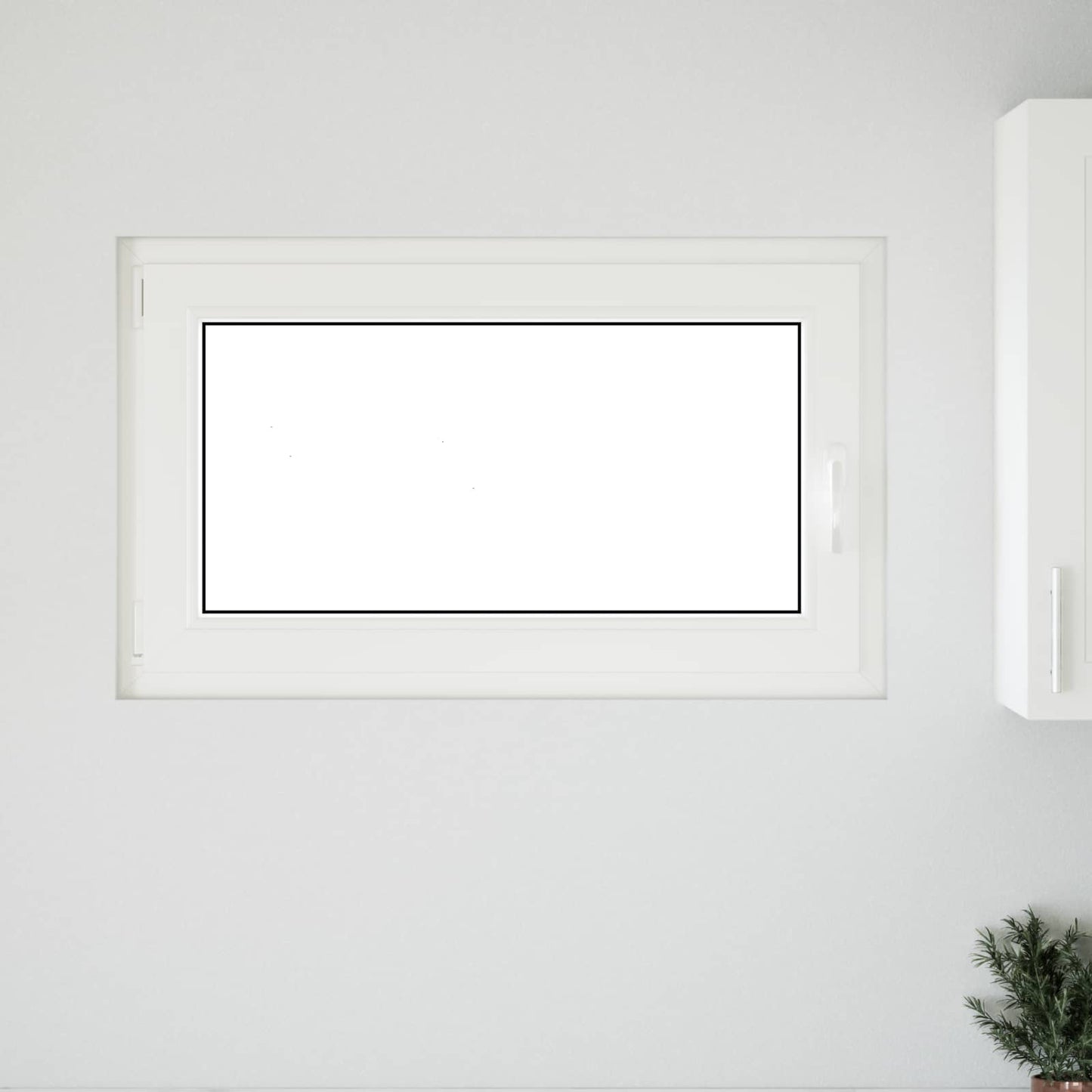 Kelderraam RISOR Wit 100 x 60 cm PVC en glas