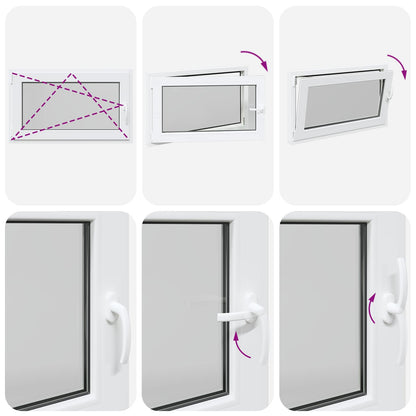 Kelderraam RISOR Wit 100 x 60 cm PVC en glas