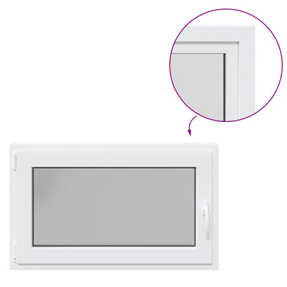 Kelderraam RISOR Wit 100 x 70 cm PVC en glas
