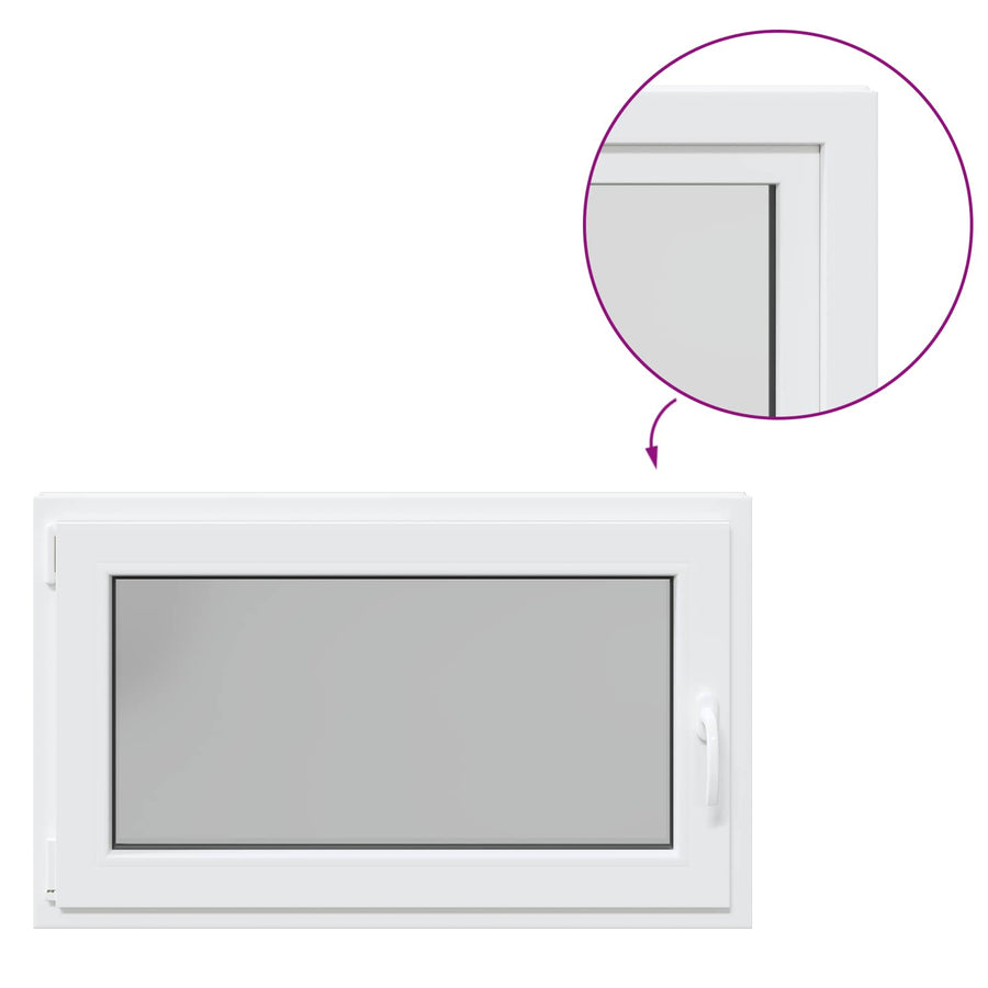 Kelderraam RISOR Wit 100 x 70 cm PVC en glas