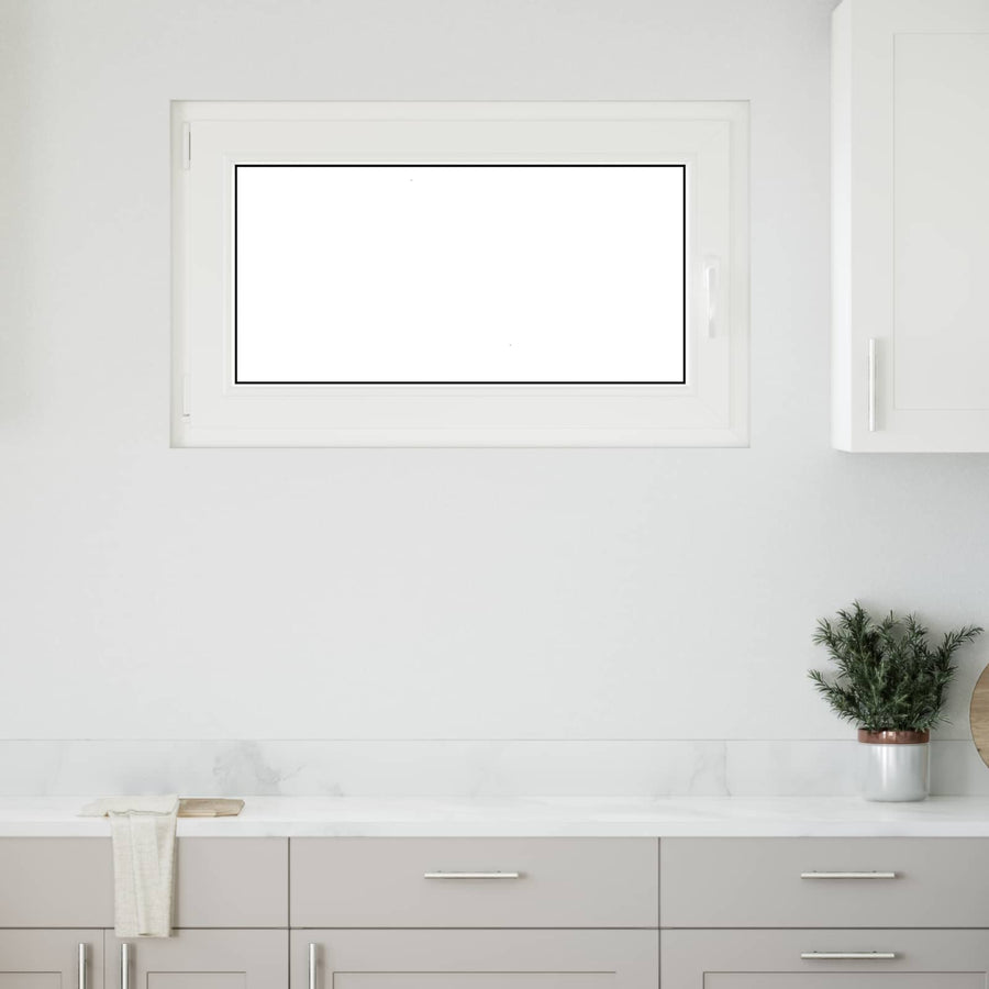 Kelderraam RISOR Wit 100 x 70 cm PVC en glas