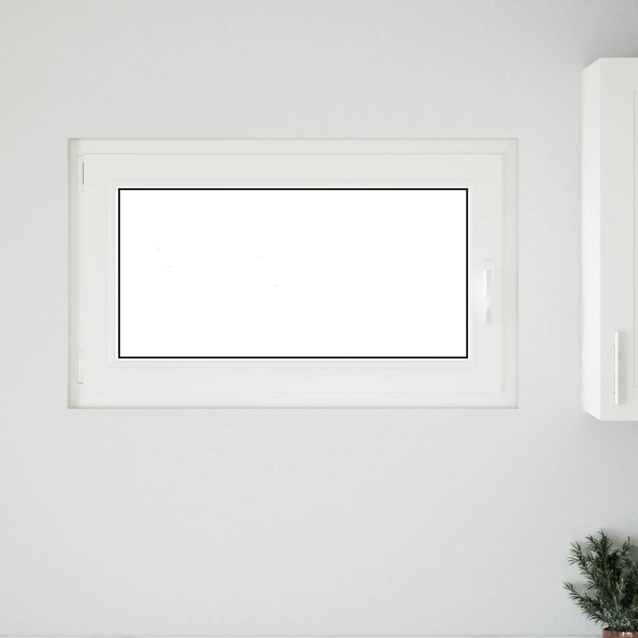 Kelderraam RISOR Wit 100 x 70 cm PVC en glas