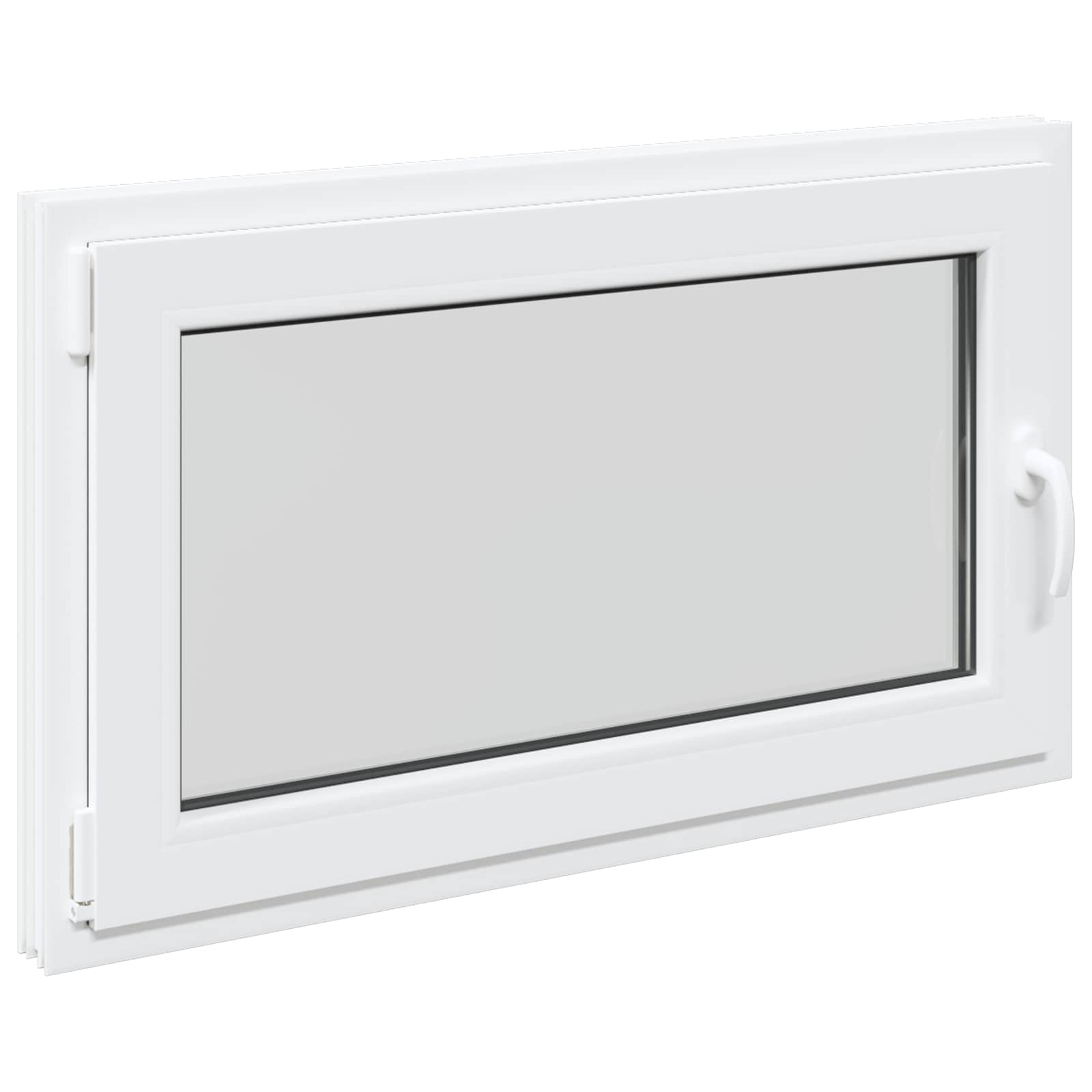 Kelderraam RISOR Wit 100 x 70 cm PVC en glas