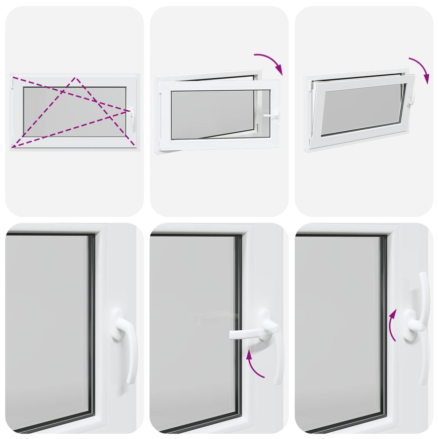 Kelderraam RISOR Wit 100 x 70 cm PVC en glas